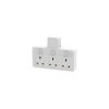 13A 3-Gang UK Socket Adaptor with Switches
