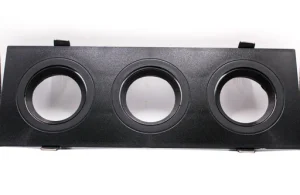 Three Way Black Rectangular Recessed Holder