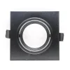Square Recessed Black GU10 Holder