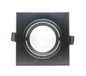 Square Recessed Black GU10 Holder