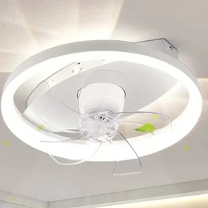 Modern Ceiling Light with Built-in Fan â€“ 500mm, 60W, Remote Control