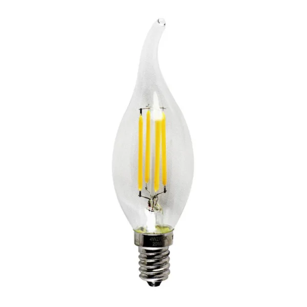 LE_0414-FI-CT-WW Candle Filament Tail LED 4 Watts Warm White E14 (Small Screw) Bulb
