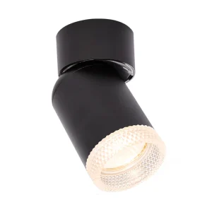 Crystal Composite Black LED Adjustable Fitting Ceiling Spot Lamp