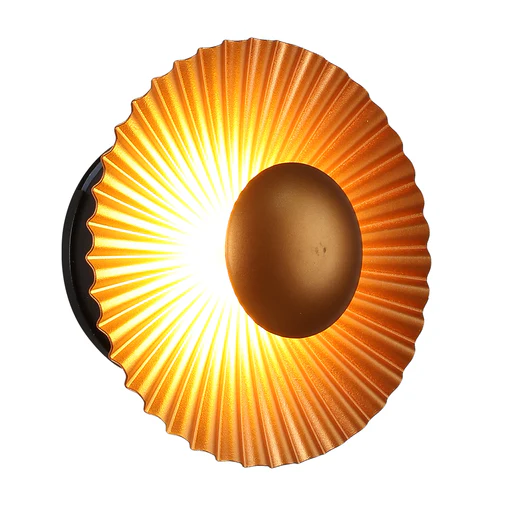 Golden Sunburst LED Wall Light â€“ 5W, IP54, Ã˜150mm