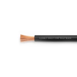 Flexible Cable – Black, 16mm², Single Core, 1 Meter