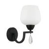 Decorative Wall Lamp â€“ Black & White, E27 Base, Iron & Glass Build