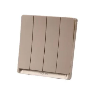 Gold - 4 Gang 1 Way Switch